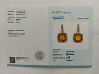 1.50 Ct Cushion Mixed Cut Natural Fire Opal 14K Gold Earrings