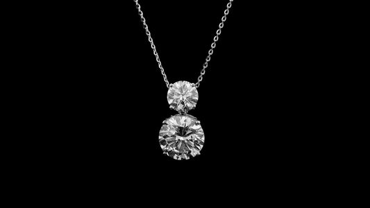 4.11 Ct Round Lab Grown Diamond 14K Gold Pendant