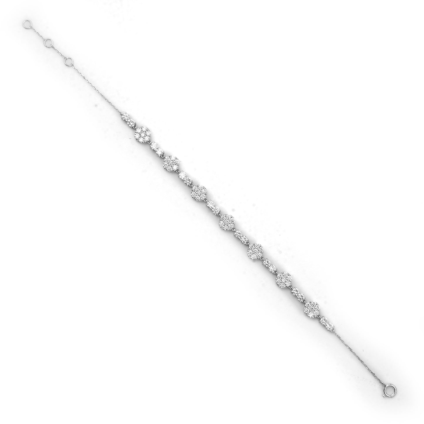 2.36 Carats Lab Grown Diamond 14K Gold Bracelet