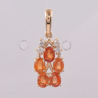 1.35 Ct Oval Natural Multi Coloured Sapphire 14K Gold Pendant