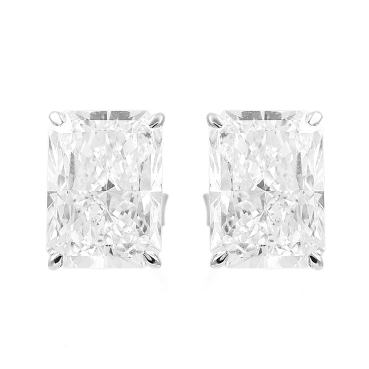 3.79 Carats Lab Grown Diamond 14K Gold Earrings