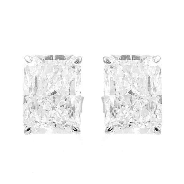 3.79 Carats Lab Grown Diamond 14K Gold Earrings