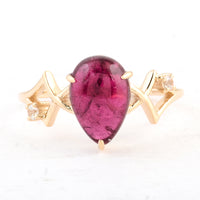 3.14 Ct Pear Tourmaline 14K Gold Ring