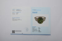 4.27 Ct Oval Mixed Cut Natural Green Sapphire 14K Gold Ring