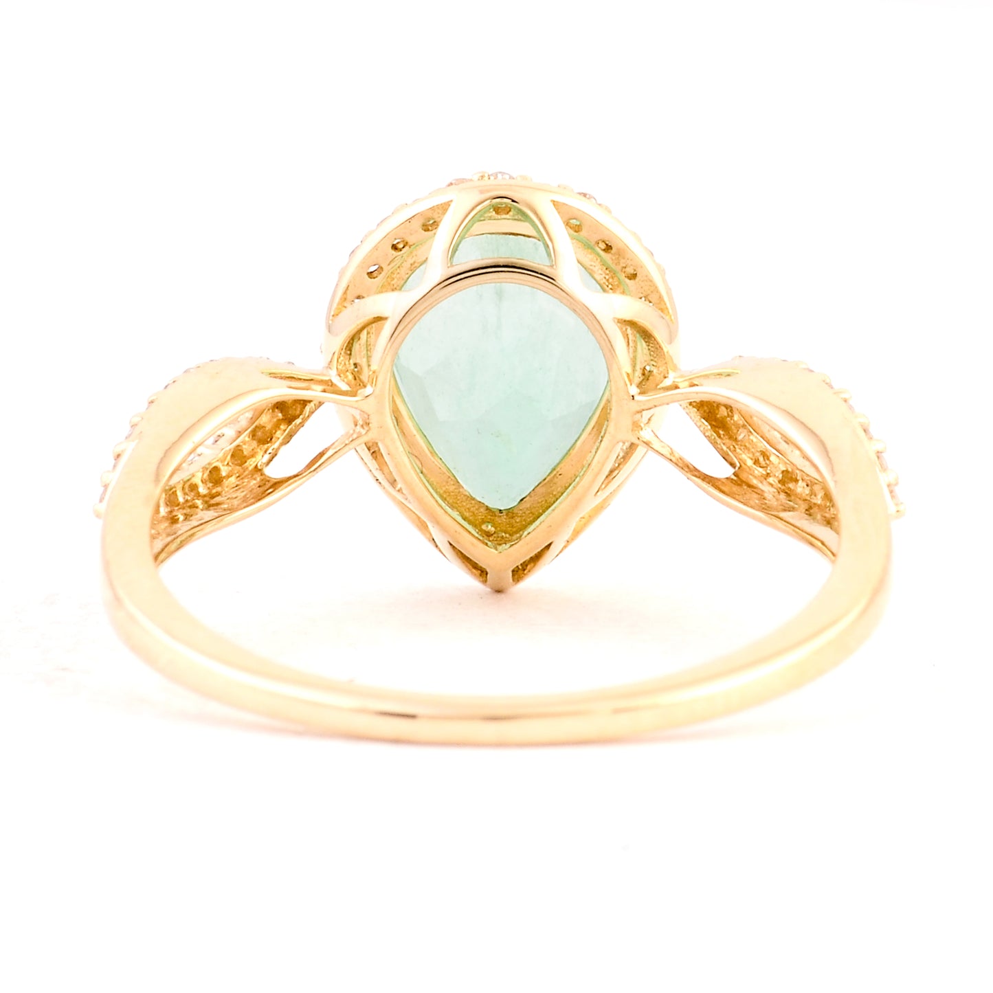 1.93 Carats Natural Beryl Emerald 14K Gold Ring