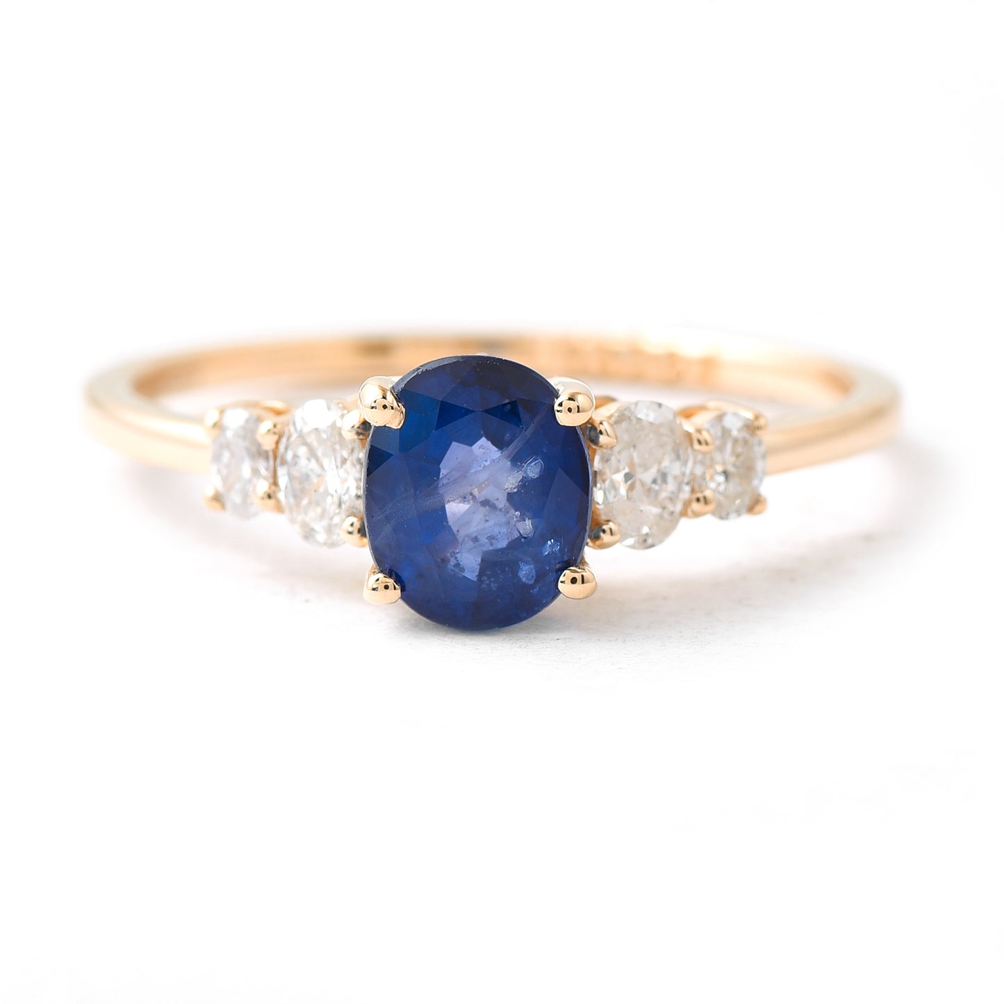 1.53 Ct Oval Sapphire 14K Gold Ring