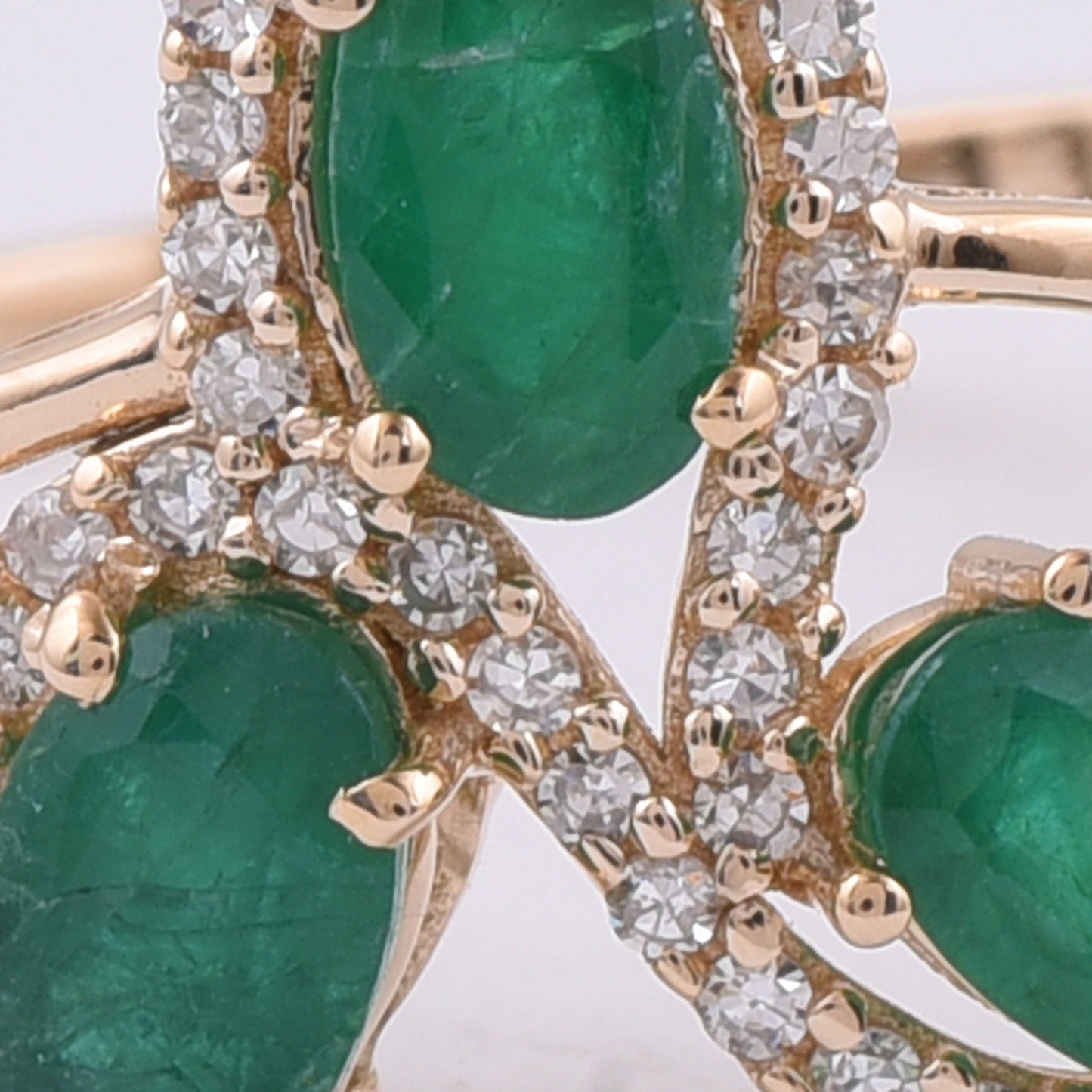 1.01 Ct Oval Natural Emerald 14K Gold Ring