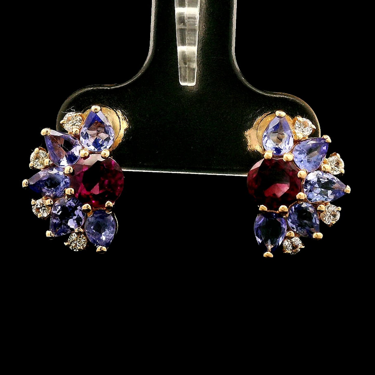 2.63 Ct Round Tourmaline 14K Gold Earrings