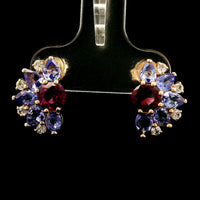 2.63 Ct Round Tourmaline 14K Gold Earrings