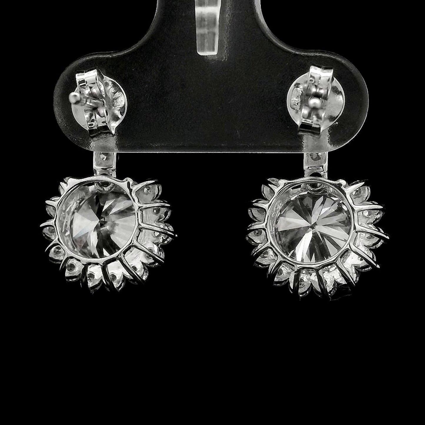 3.90 Carats Lab Grown Diamond 14K Gold Earrings