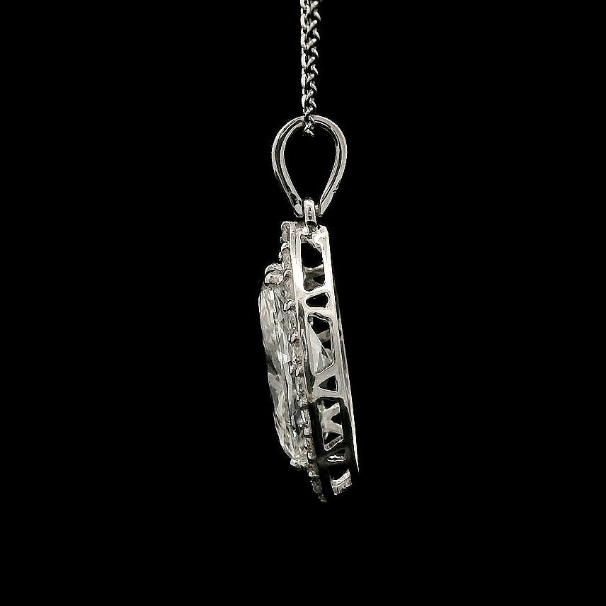 2.45 Carats Lab Grown Diamond 14K Gold Pendant
