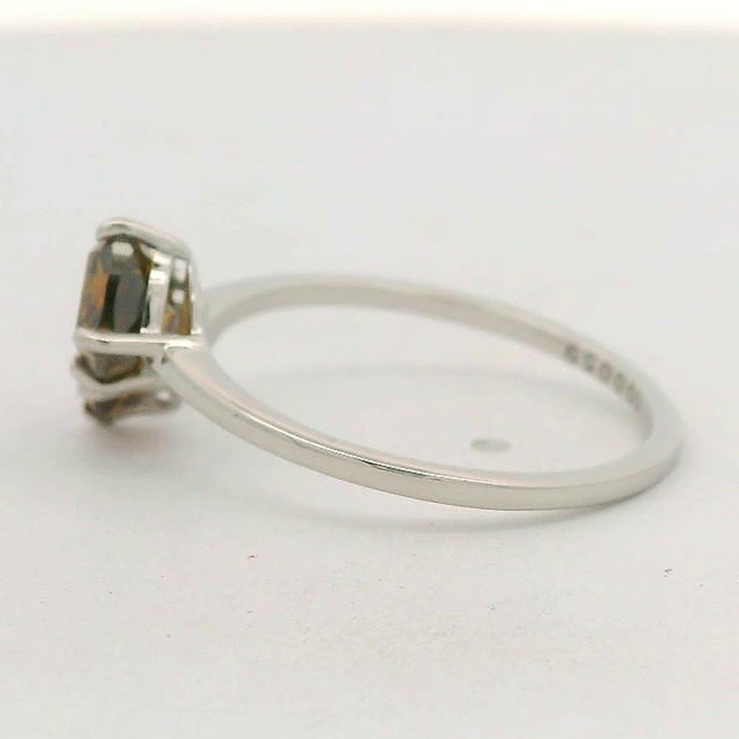1.45 Ct Cushion Red Diamond 950 Platinum Ring