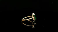 2.18 Ct Oval Lab Grown Emerald 14K Gold Ring