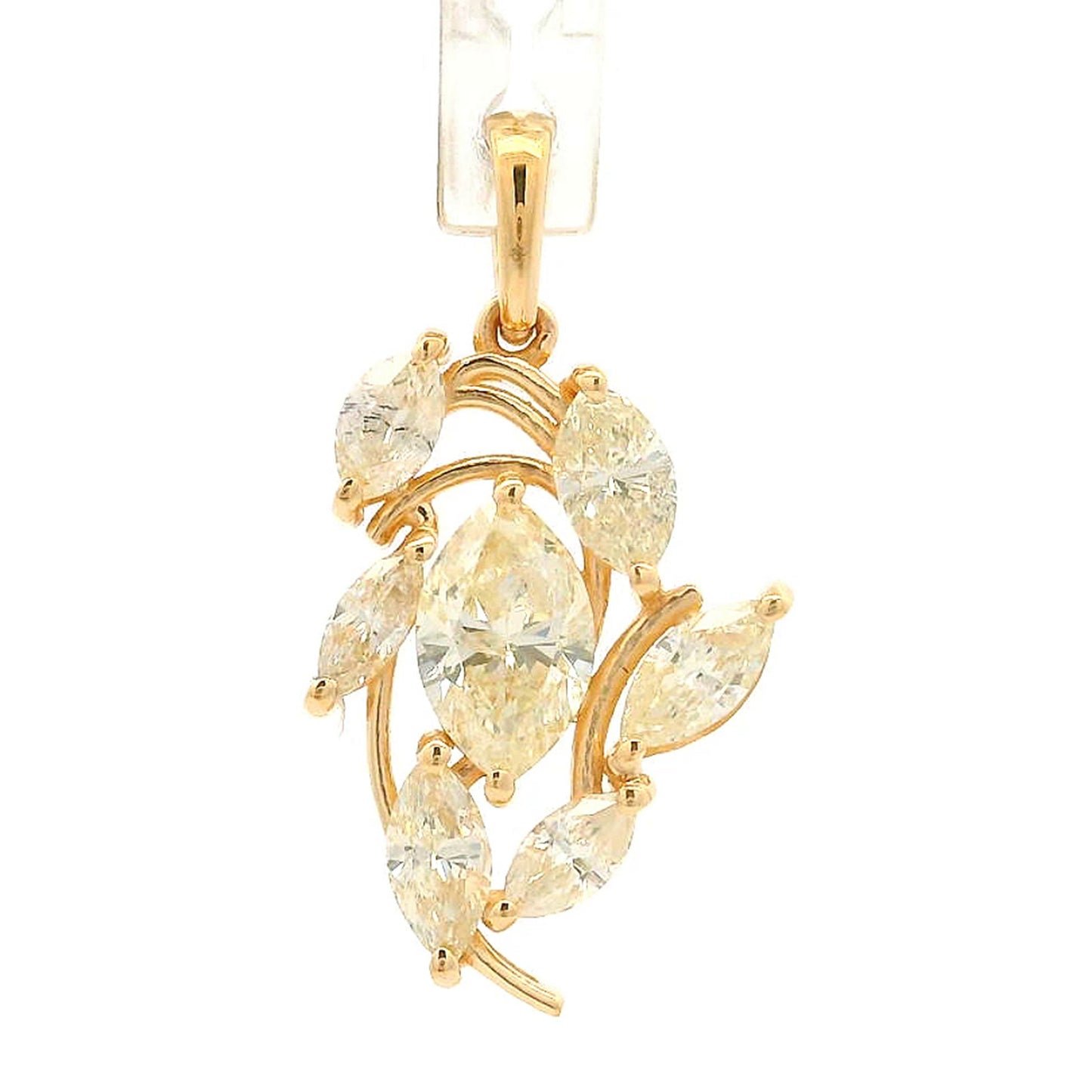 1.19 Ct Marquise Diamond 14K Gold Pendant