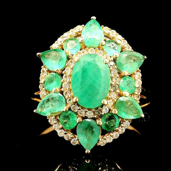 1.95 Ct Oval Emerald 14K Gold Ring