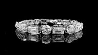 28.89 Carats Lab Grown Diamond 14K Gold Bracelet