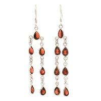 10.77 Ct Garnet 925 Sterling Silver Earrings