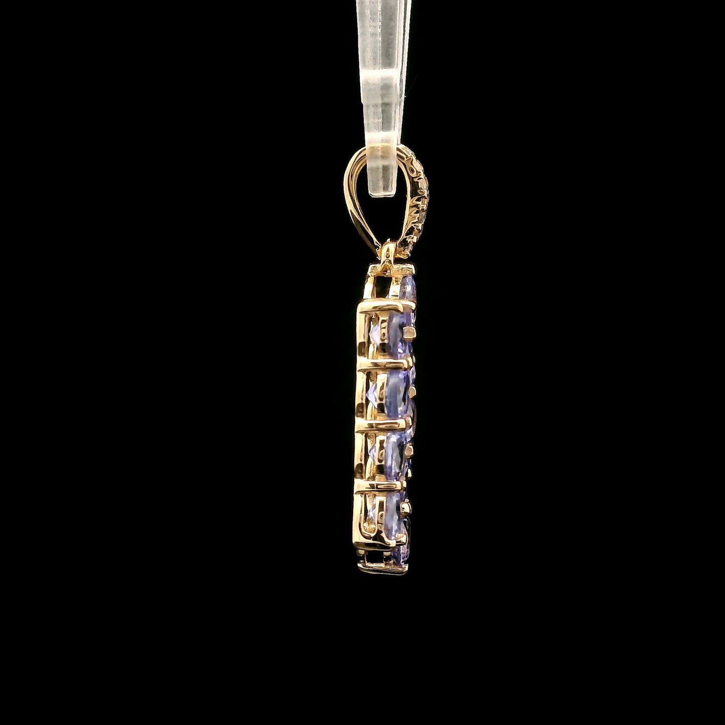 1.93 Ct Round Tanzanite 14K Gold Pendant