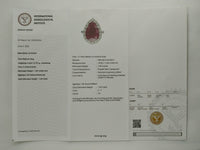 8.73 Ct Pear Ruby 950 Platinum Ring
