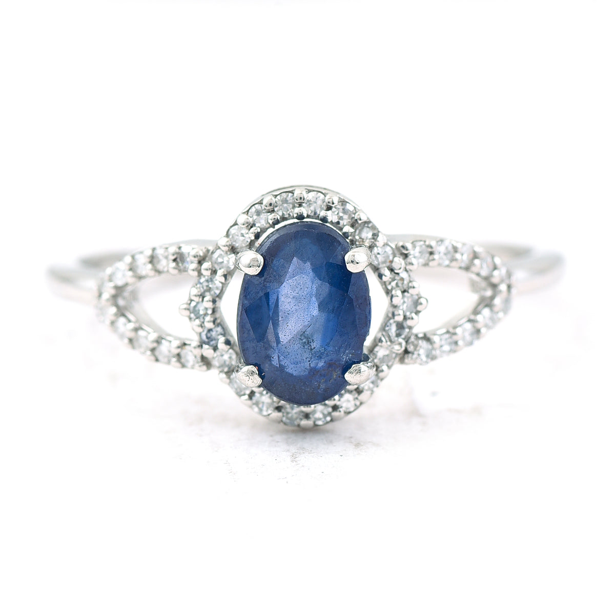 1.23 Ct Oval Mixed Cut Natural Sapphire 950 Platinum Ring