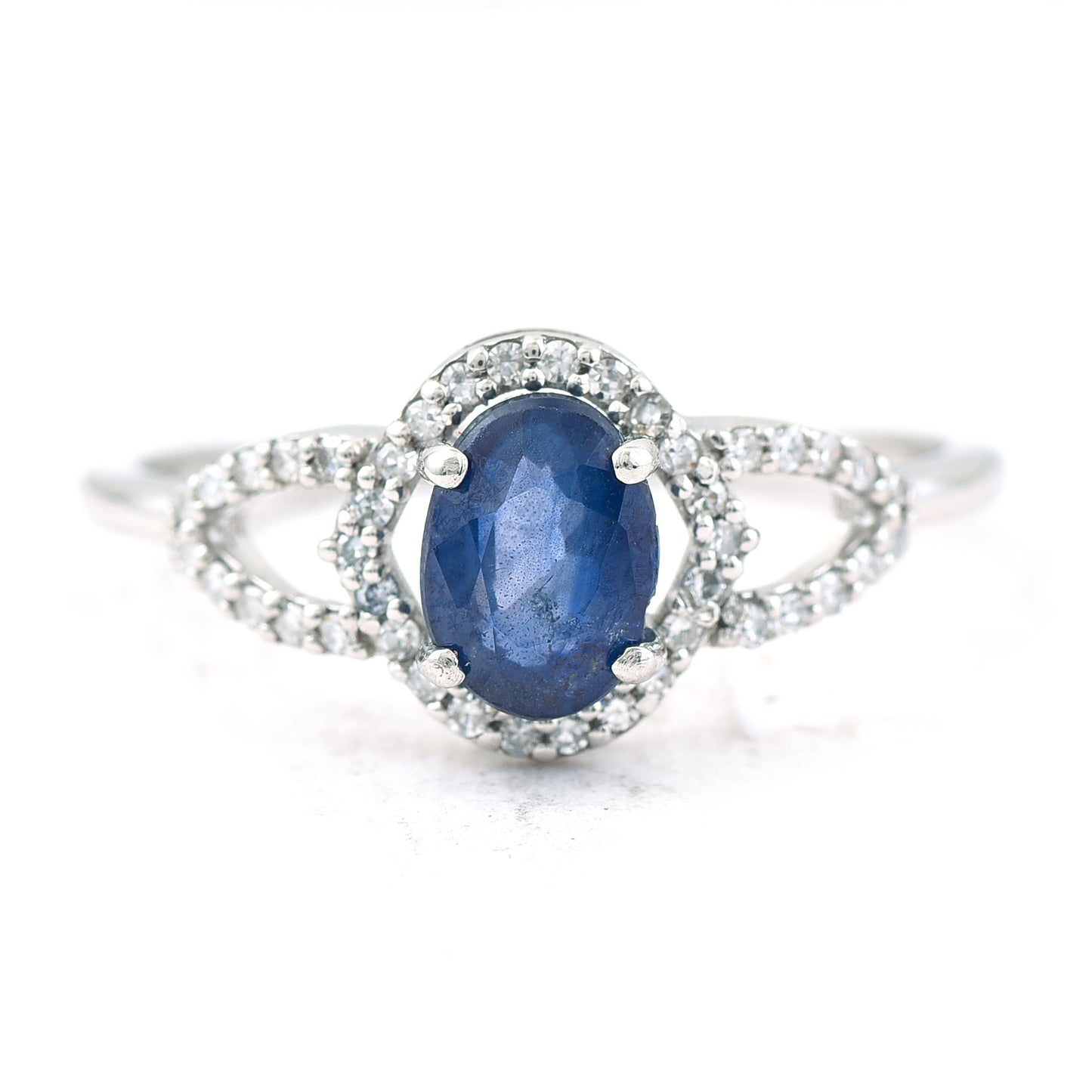 1.23 Ct Oval Mixed Cut Natural Sapphire 950 Platinum Ring
