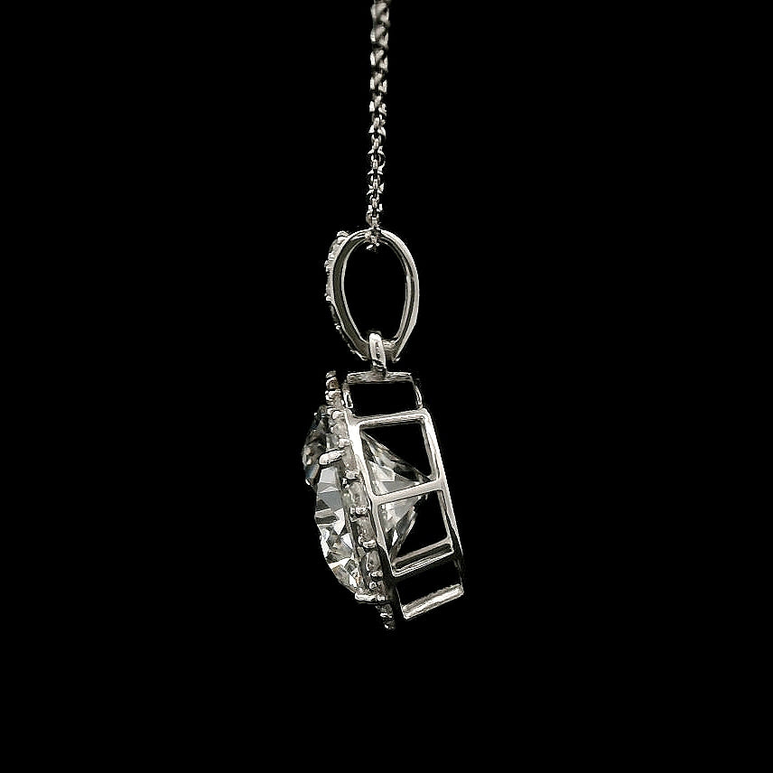 4.92 Carats Lab Grown Diamond 14K Gold Pendant