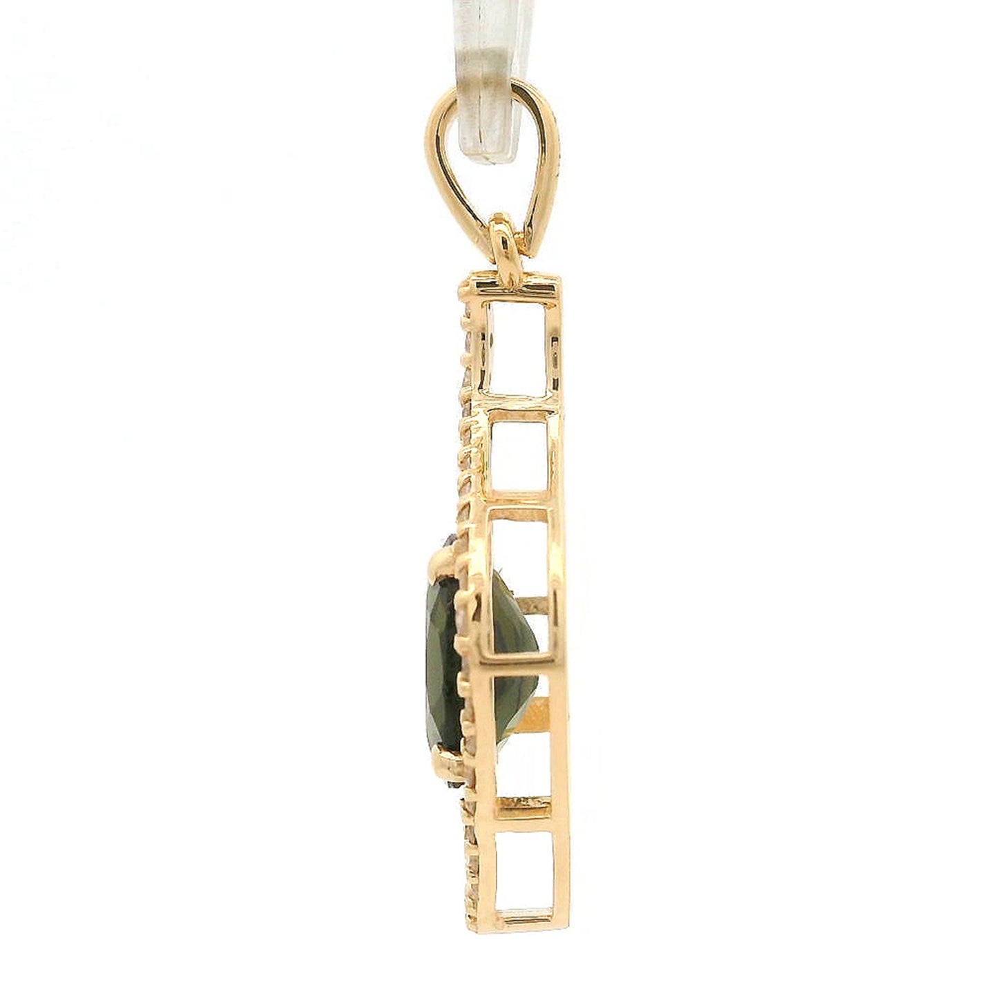 1.37 Ct Oval Tourmaline 14K Gold Pendant