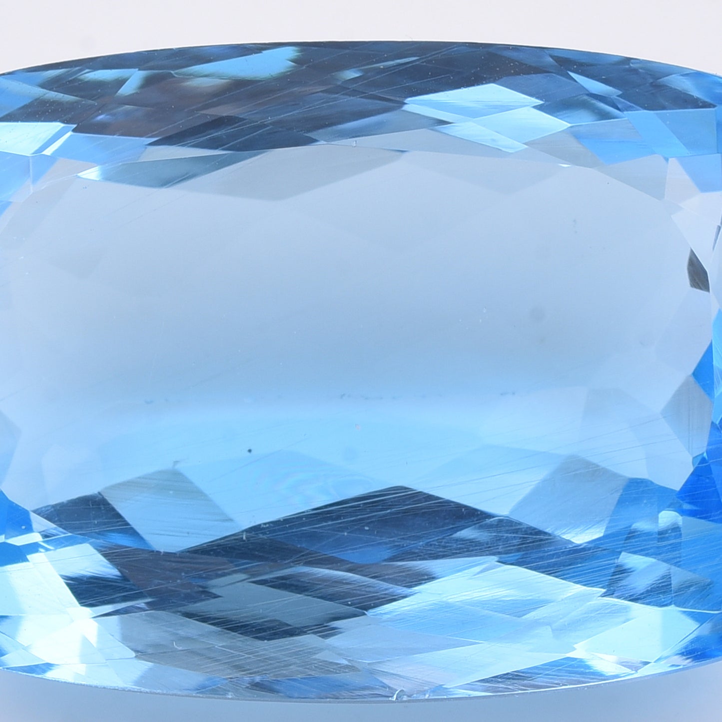 44.56 Natural Topaz Blue Topaz Rectangular Cushion Mixed Cut Gemstone
