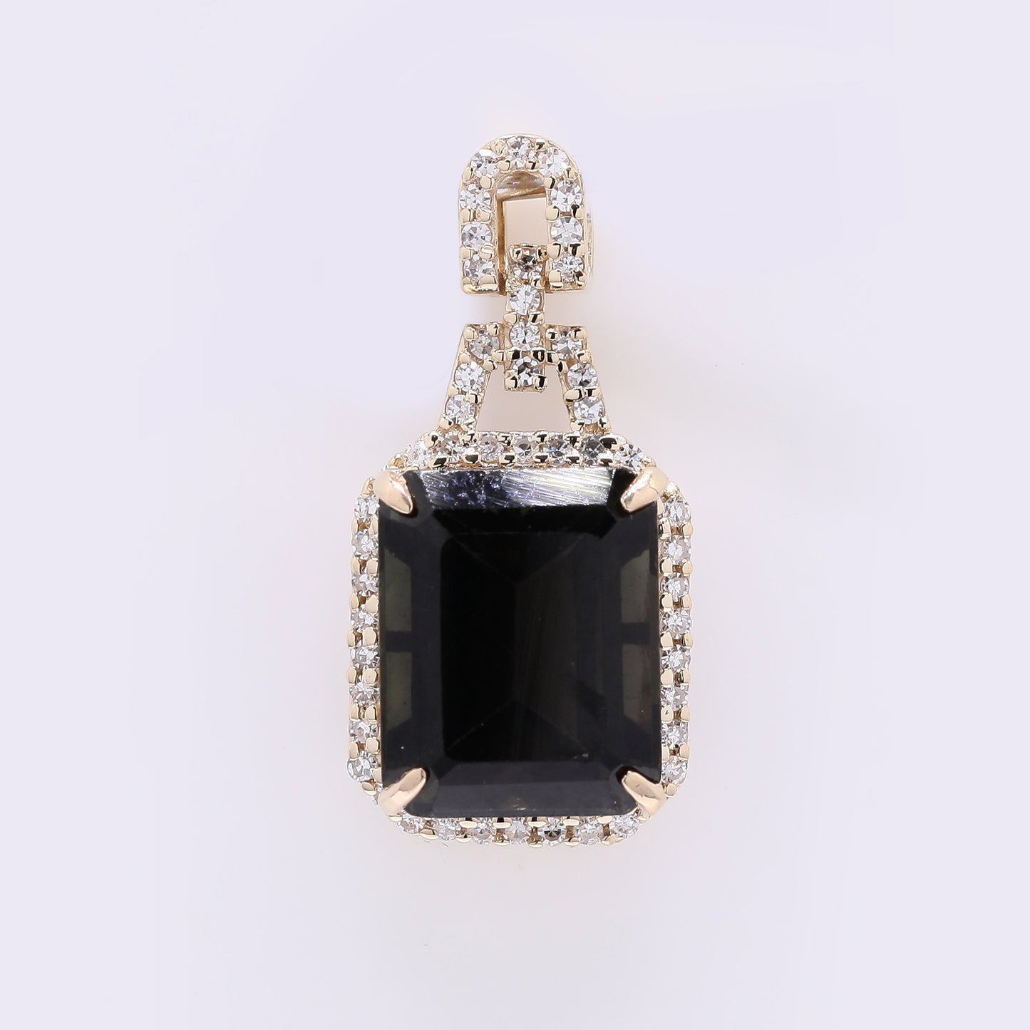 3.67 Ct Octagon Aquamarine 14K Gold Pendant