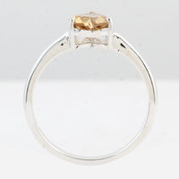 1.02 Ct Heart Citrine 925 Sterling Silver Ring