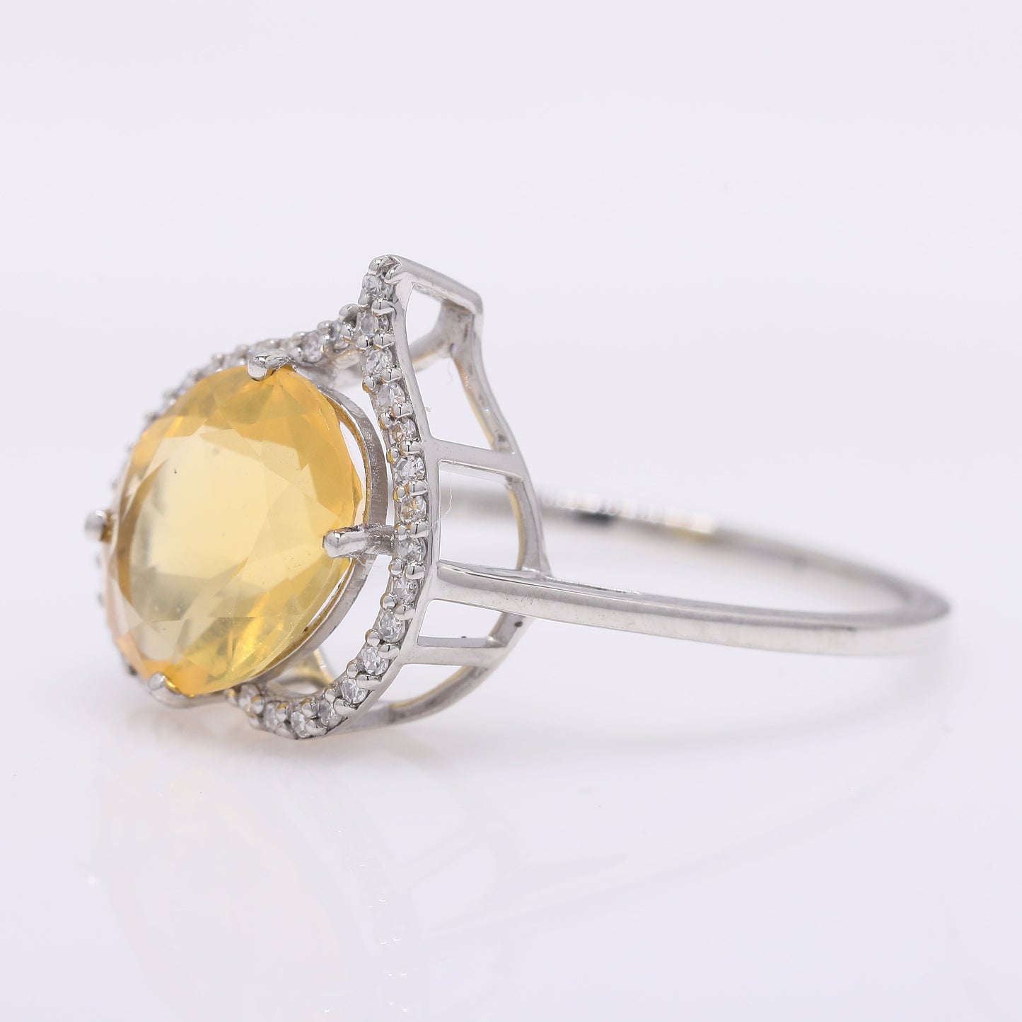 1.87 Ct Oval Mixed Cut Natural Fire Opal 950 Platinum Ring