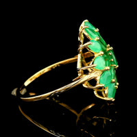 2.77 Ct Round Emerald 14K Gold Ring