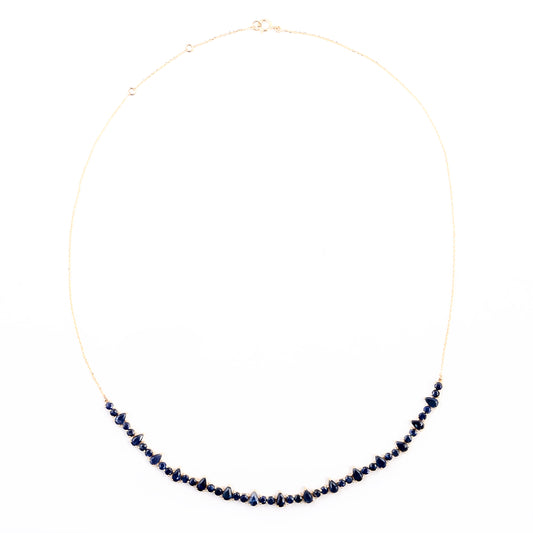 5.77 Ct Pear Sapphire 14K Gold Necklace