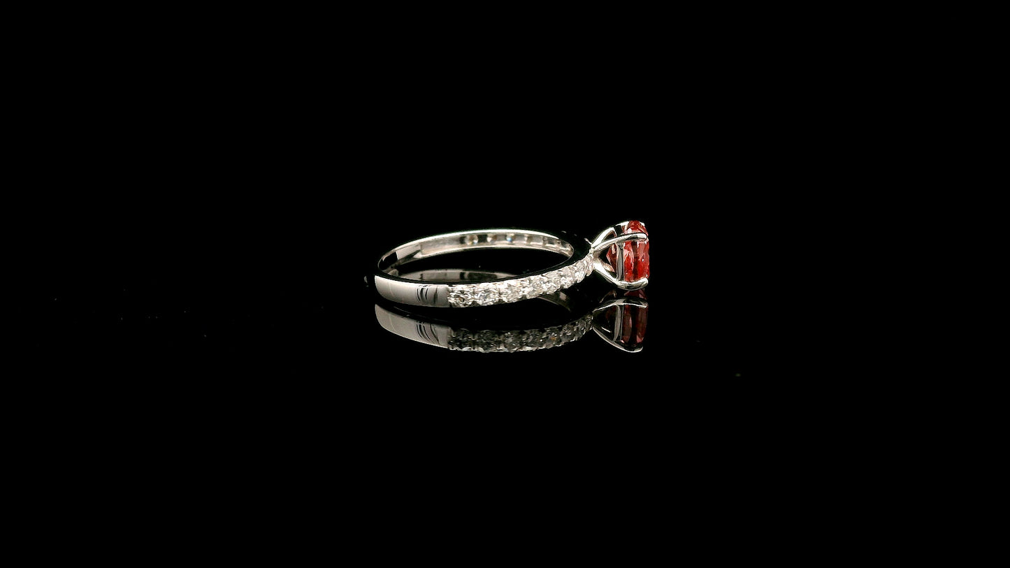 1.42 Carats Pink Lab Grown Diamond 14K Gold Ring