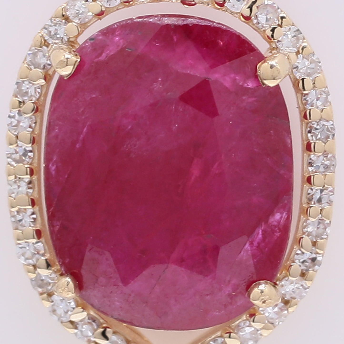 2.68 Ct Cushion Mixed Cut Natural Ruby 14K Gold Pendant