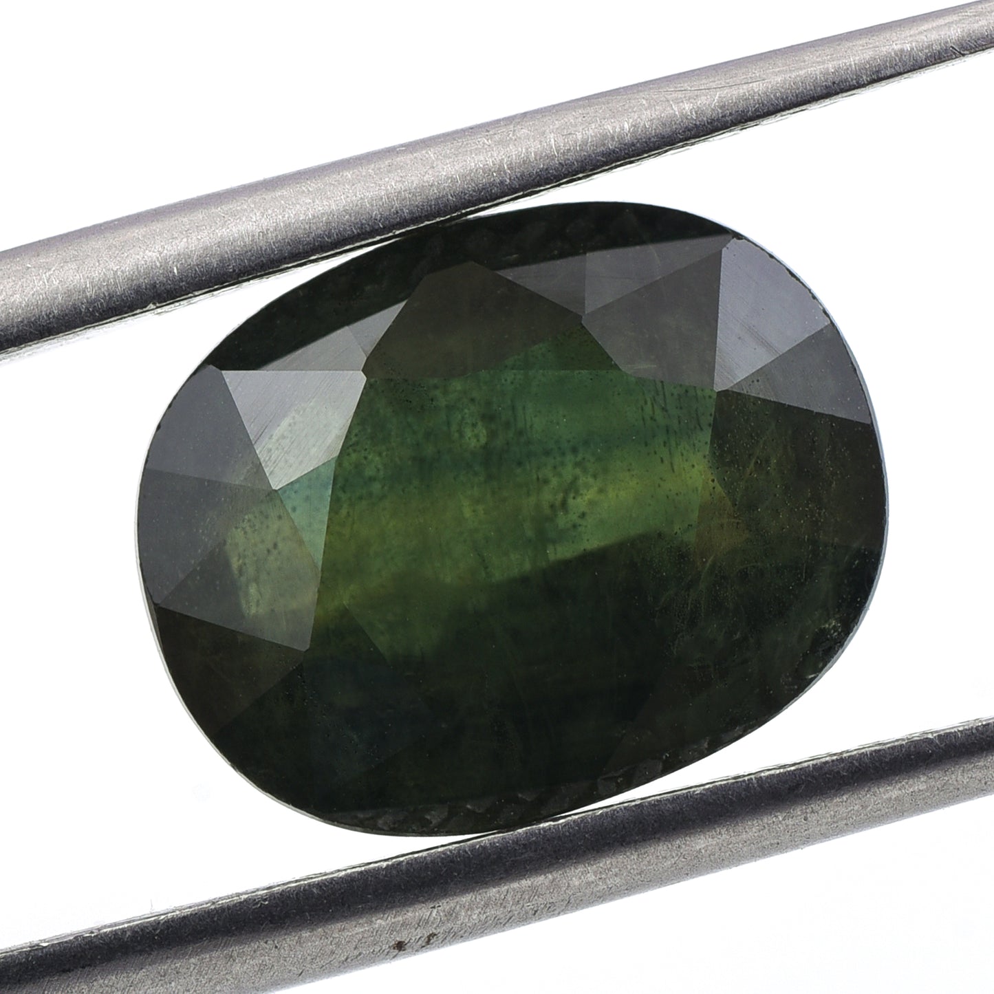 7.23 Natural Corundum Green Sapphire Rectangular Cushion Mixed Cut Gemstone