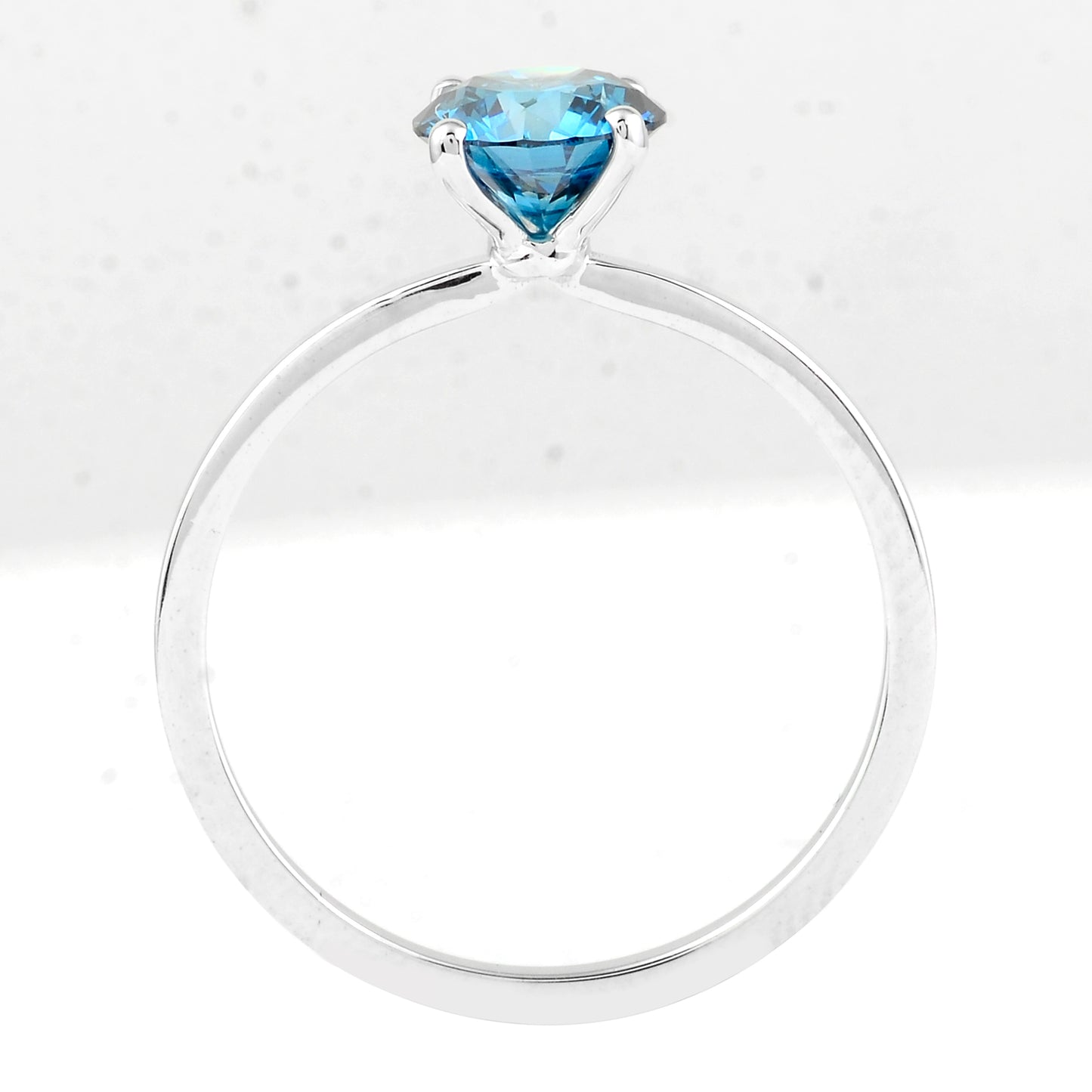 1.02 Carats Blue Lab Grown Diamond 14K Gold Ring