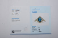 1.36 Ct Oval Mixed Cut Natural Sapphire 14K Gold Ring