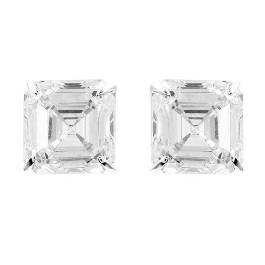 5.77 Carats Lab Grown Diamond 14K Gold Earrings