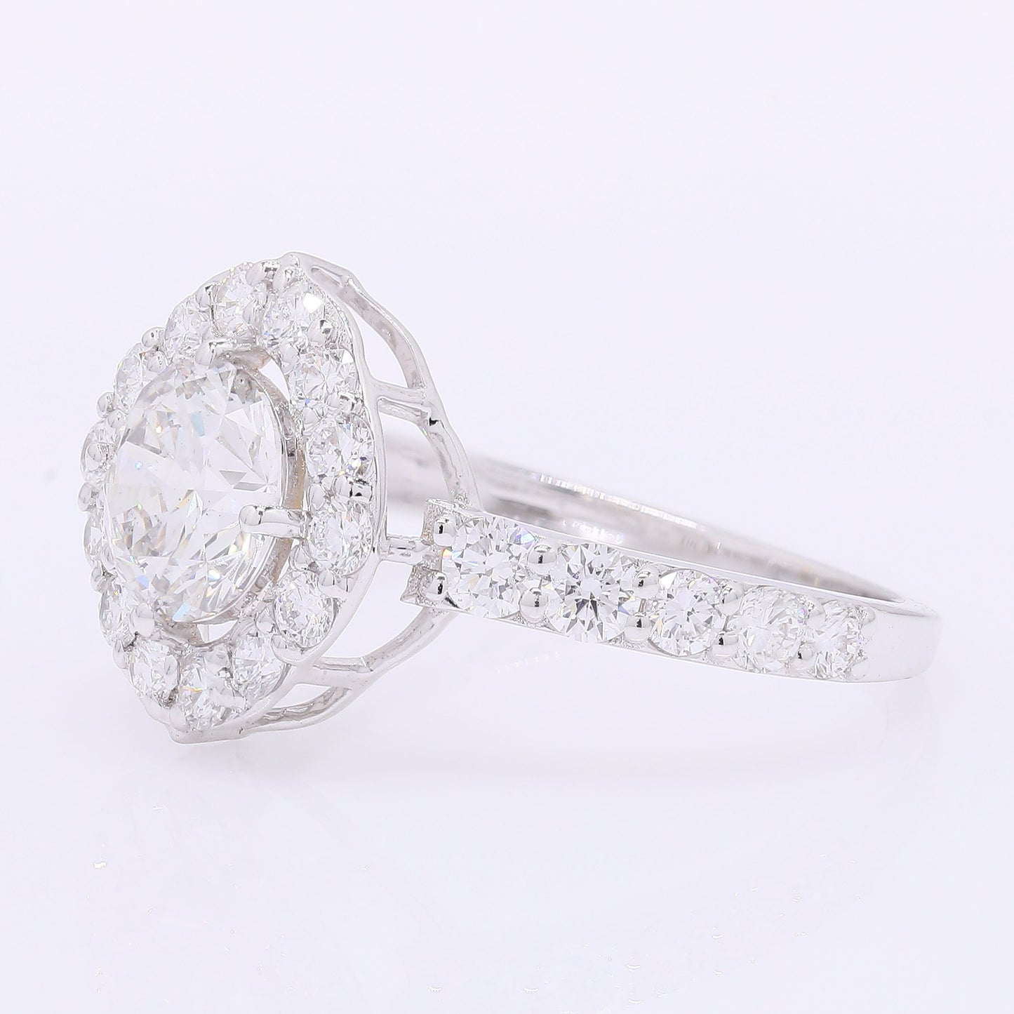 2.06 Carats Lab Grown Diamond 14K Gold Ring