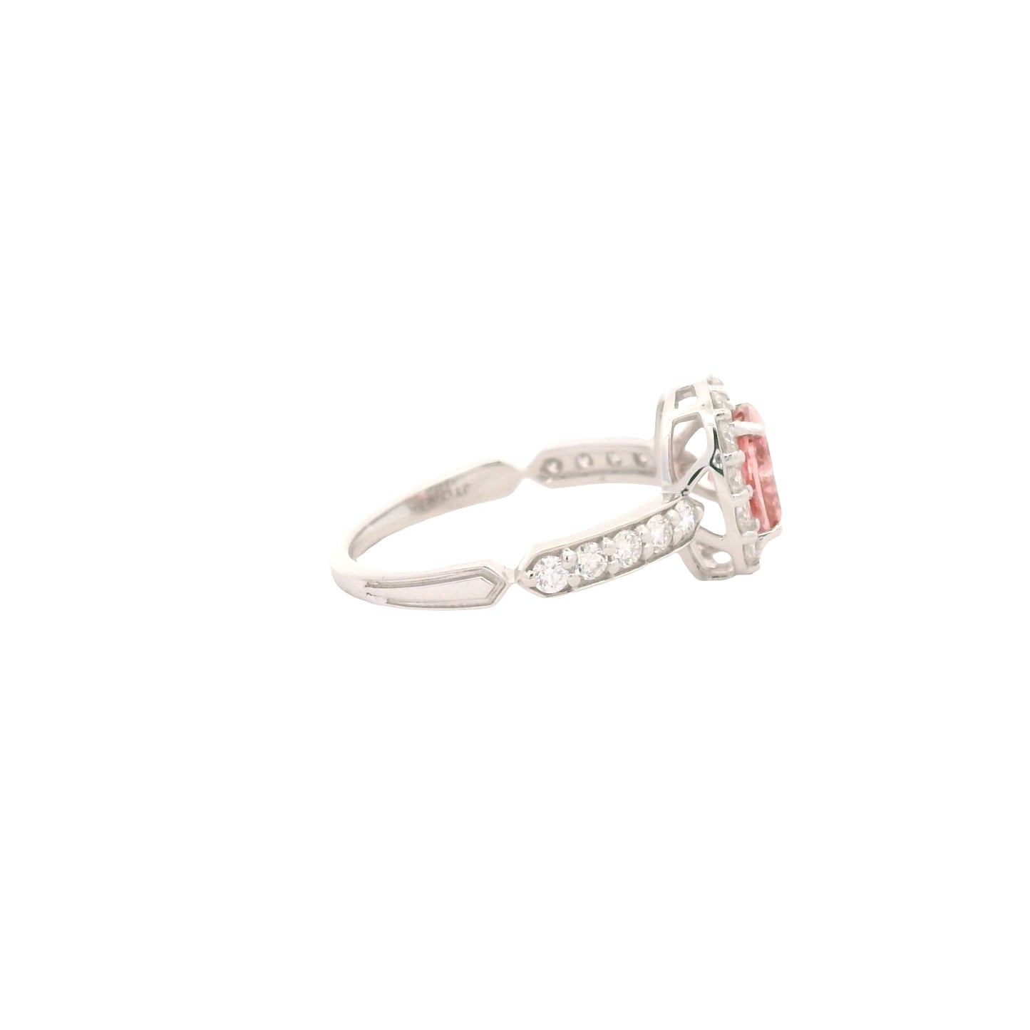 1.66 Carats Pink Lab Grown Diamond 14K Gold Ring