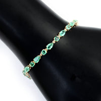4.90 Ct Emerald 14K Gold Bracelet