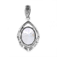 2.49 Ct Oval Mixed Cut Natural Aquamarine 950 Platinum Pendant