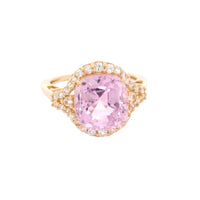 5.67 Ct Cushion Kunzite 14K Gold Ring