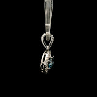 1.67 Carats Blue Lab Grown Diamond 14K Gold Pendant
