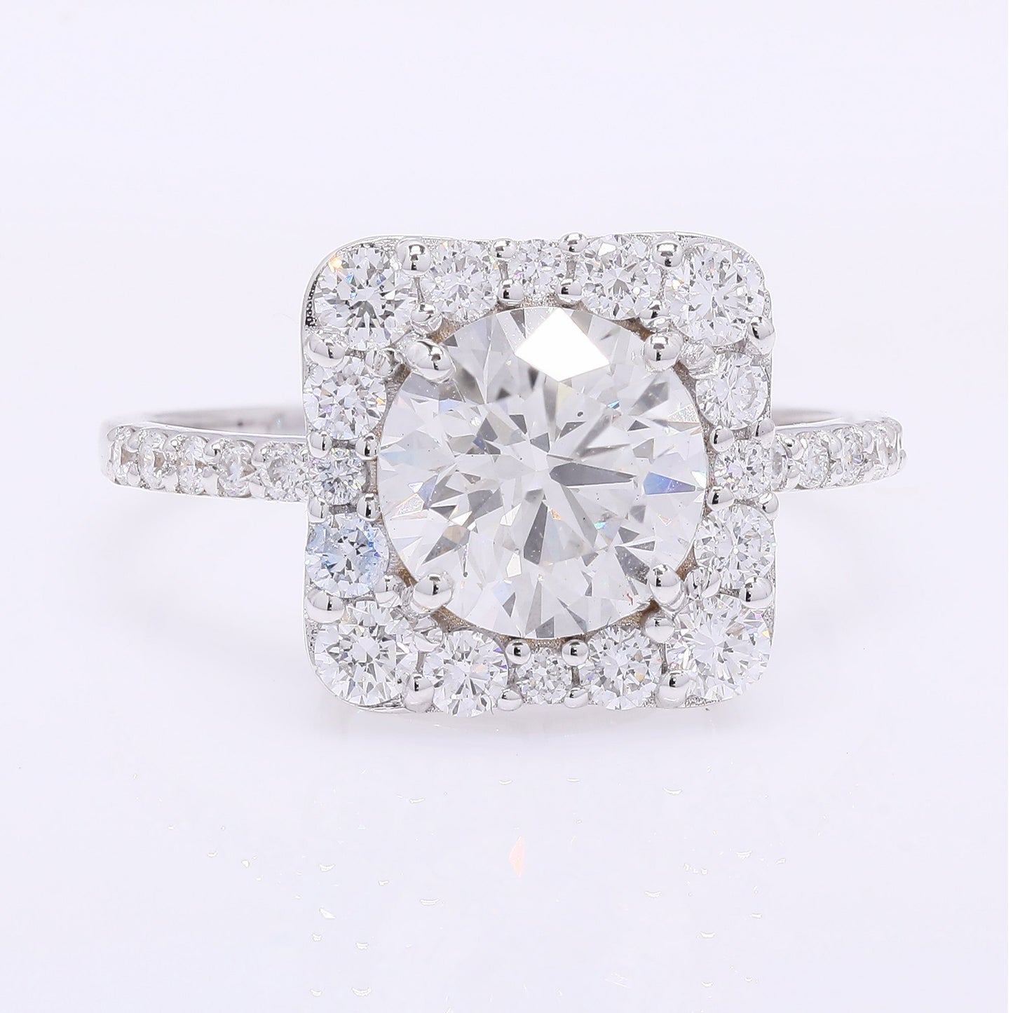 2.72 Carats Lab Grown Diamond 14K Gold Ring