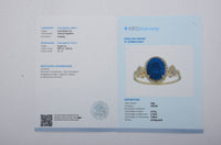2.26 Ct Oval Mixed Cut Natural Sapphire 14K Gold Ring
