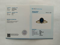 2.03 Ct Oval Mixed Cut Natural Sapphire 14K Gold Ring