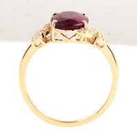 2.86 Ct Oval Ruby 14K Gold Ring