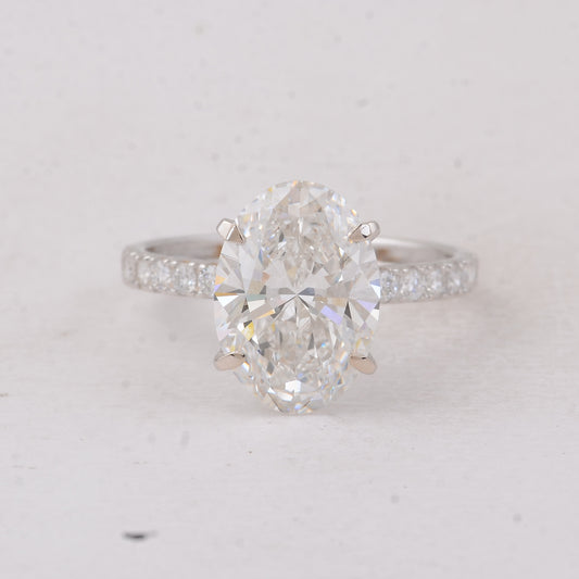 4.41 Carats Lab Grown Diamond 14K Gold Ring
